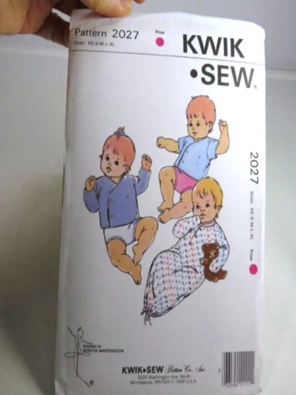 Kwik Sew 2027 Clothing Sewing Pattern NEW UNCUT XS-XL shirt, panties, swaddle